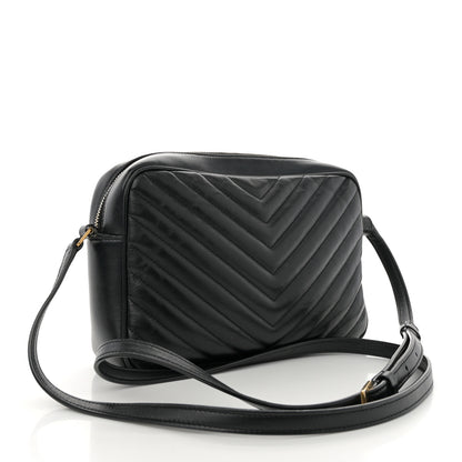 Saint Laurent Calfskin Matelasse Monogram Lou Camera Bag Black 3 of 14
