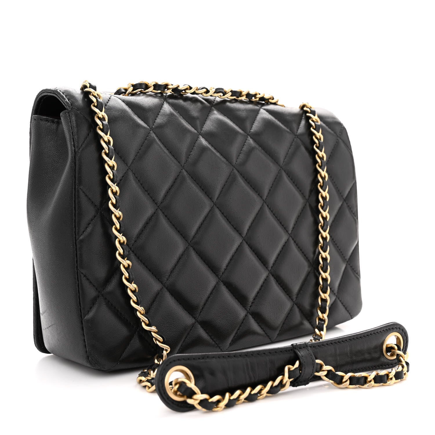 Chanel Lambskin Quilted Medium Diamond CC Flap Black 3 of 14