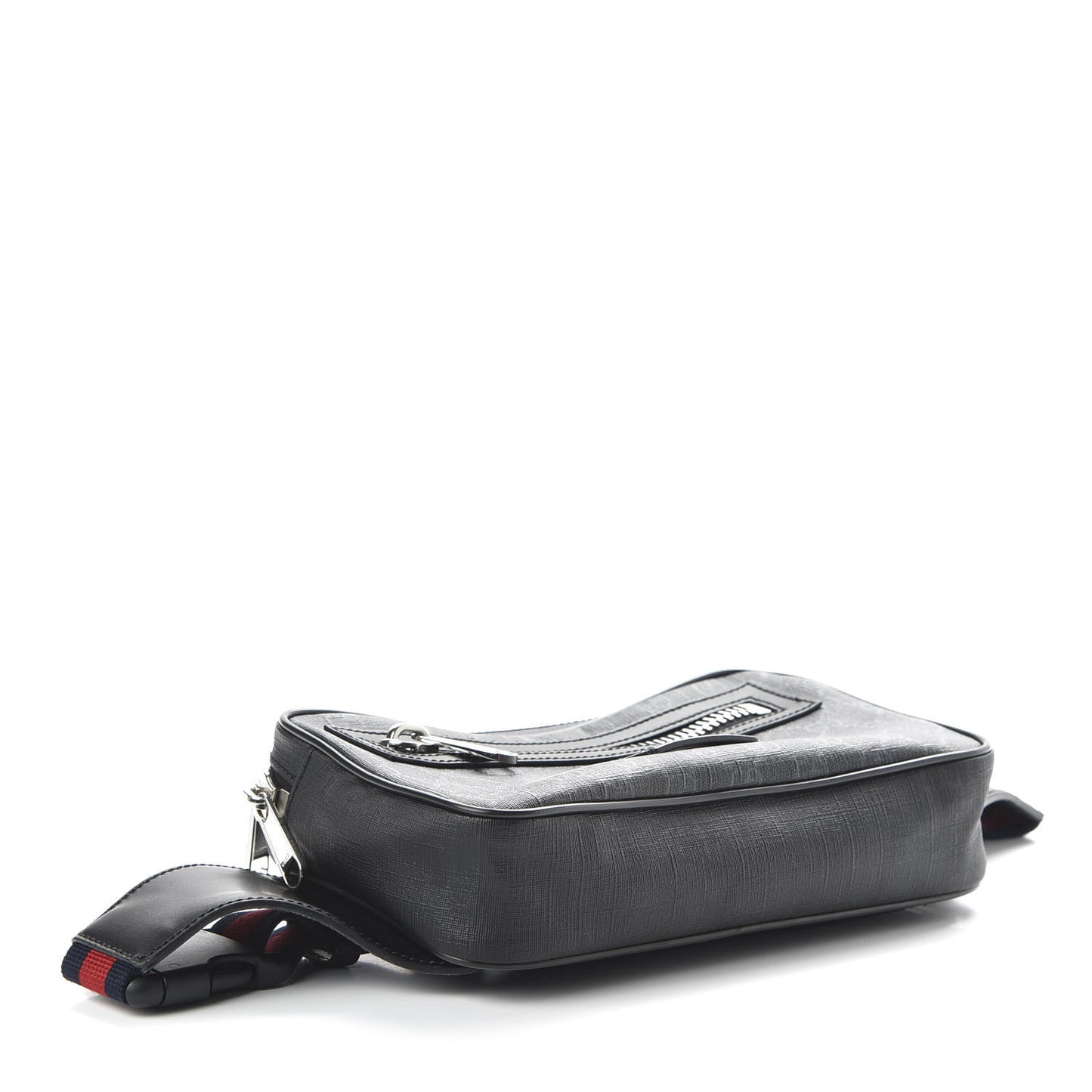 Soft GG Supreme Monogram Web Belt Bag Black Grey