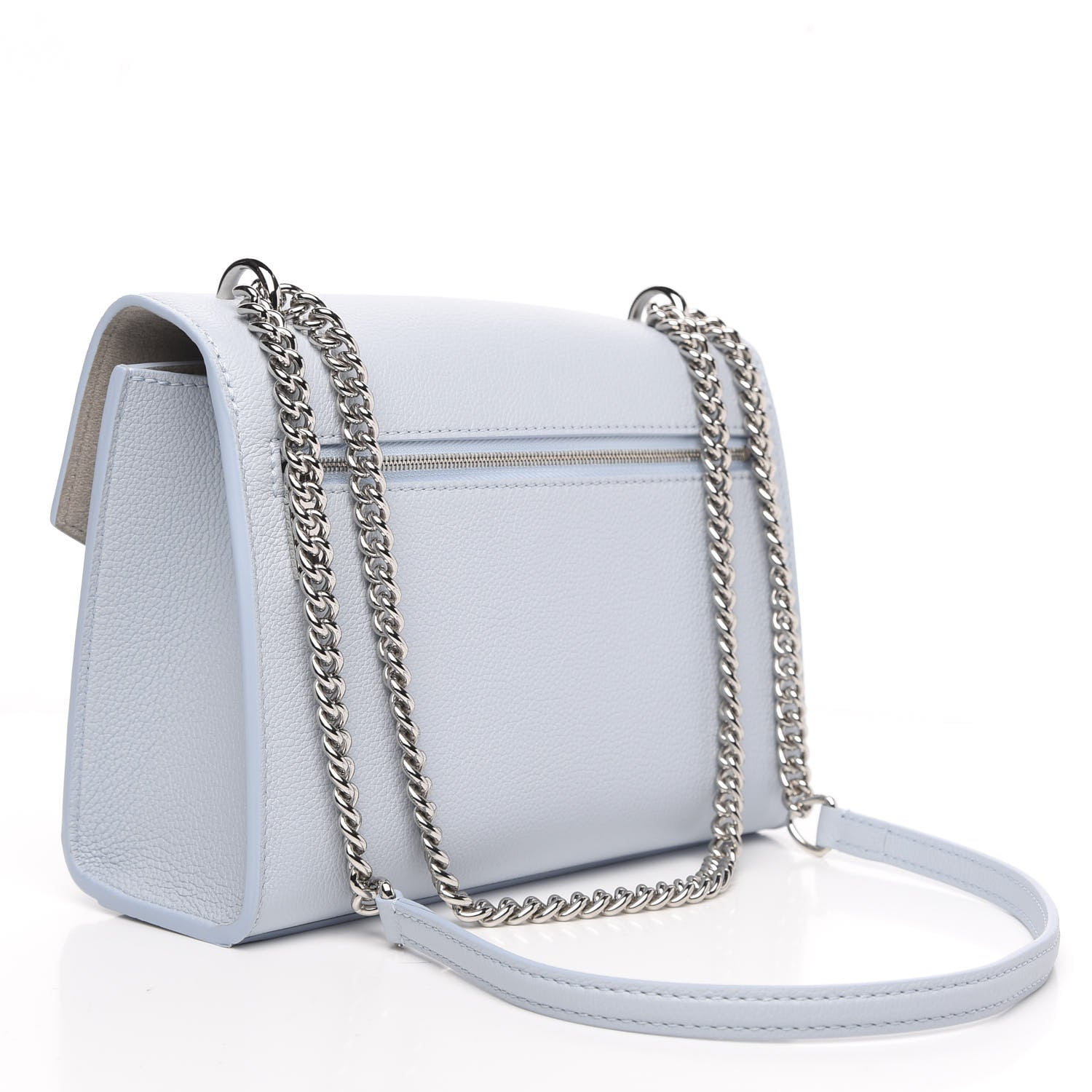 Louis Vuitton Soft Calfskin Mylockme Chain Bag BB Olympe Blue 3 of 9