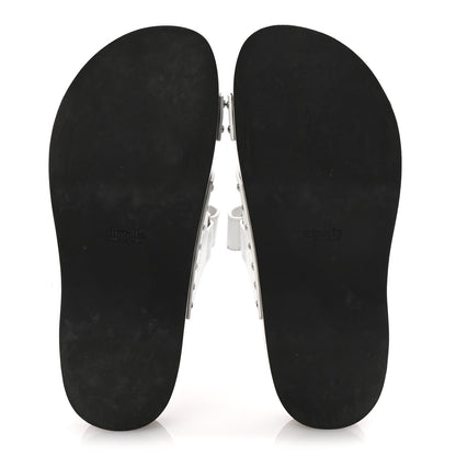 Hermes Calfskin Womens Kos Clog 39 White 6 of 10