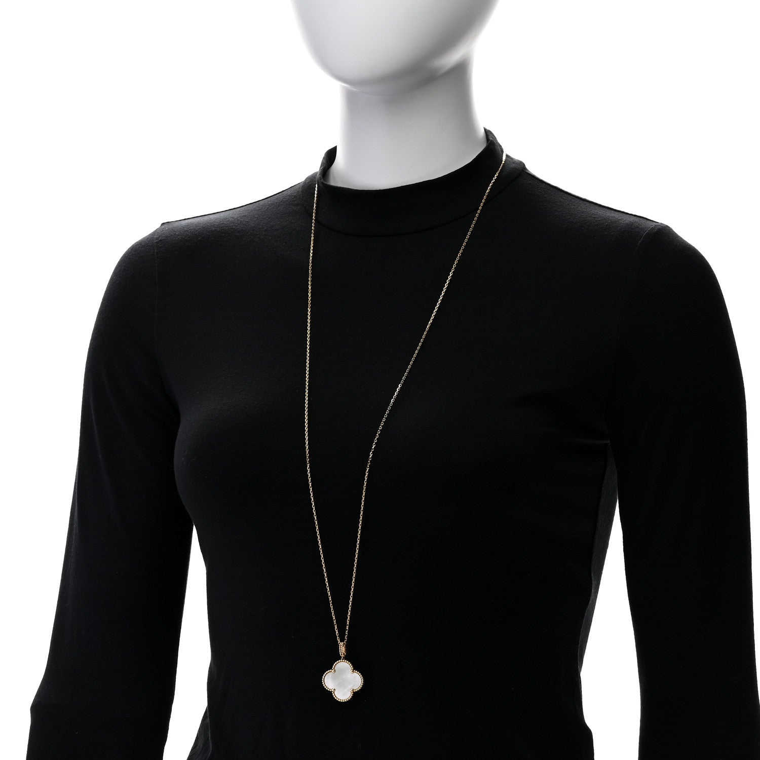 Van Cleef & Arpels 18K Yellow Gold Mother of Pearl Magic Alhambra Long Necklace 2 of 6