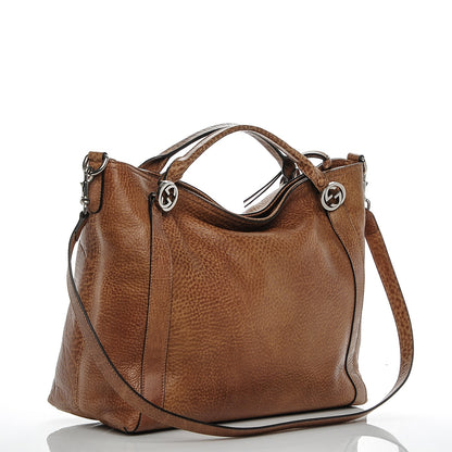 Gucci Pebbled Calfskin Medium Miss GG Top Handle Bag Light Cuir 3 of 8