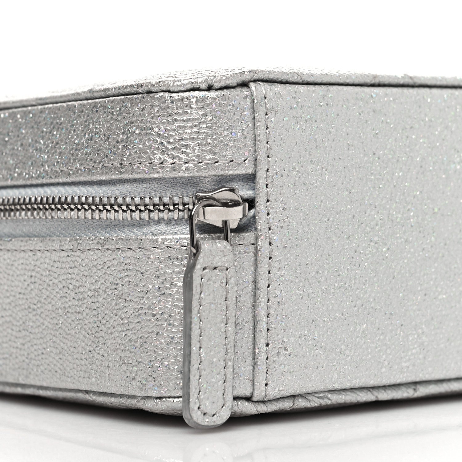 Chanel Metallic Caviar Quilted Camera Bag Silver 9 of 11