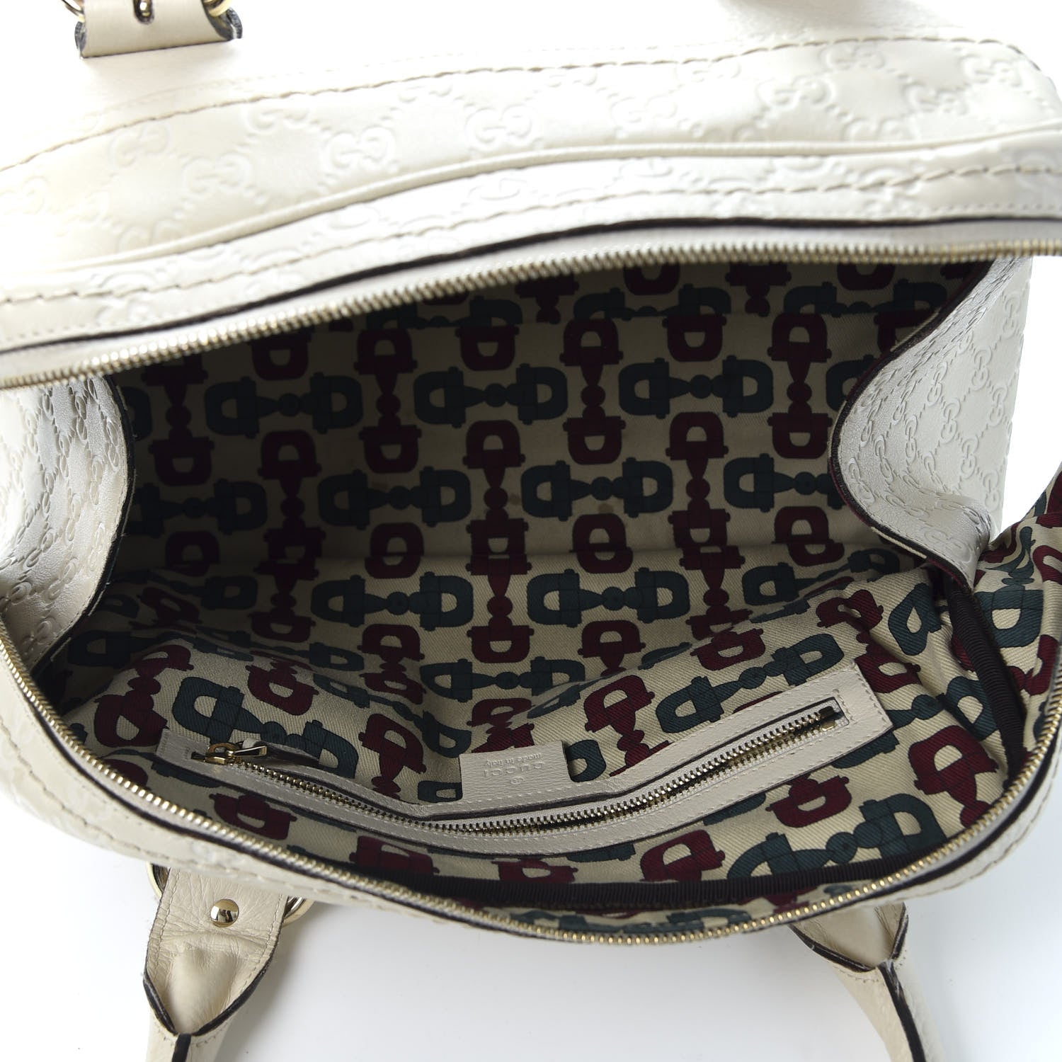 Gucci Guccissima Signoria Large Dome Bag Off White 4 of 11