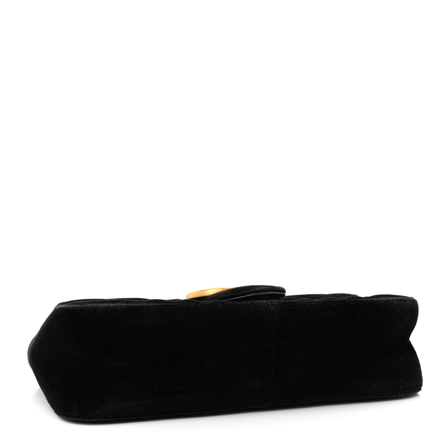 Velvet Matelasse Small GG Marmont Shoulder Bag Black