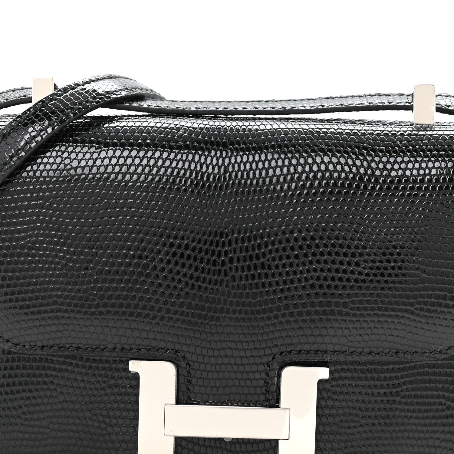 Hermes Lizard Niloticus Micro Constance 14 Black 8 of 11