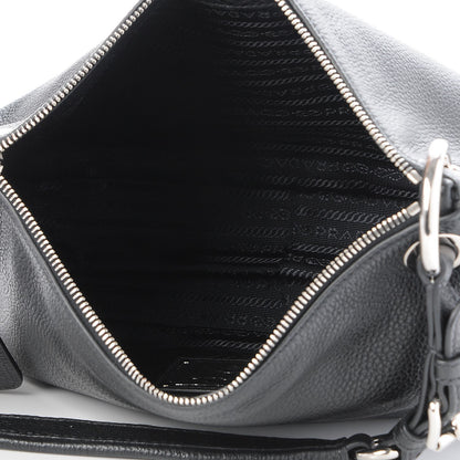 Prada Vitello Phenix Shoulder Bag Black 5 of 9