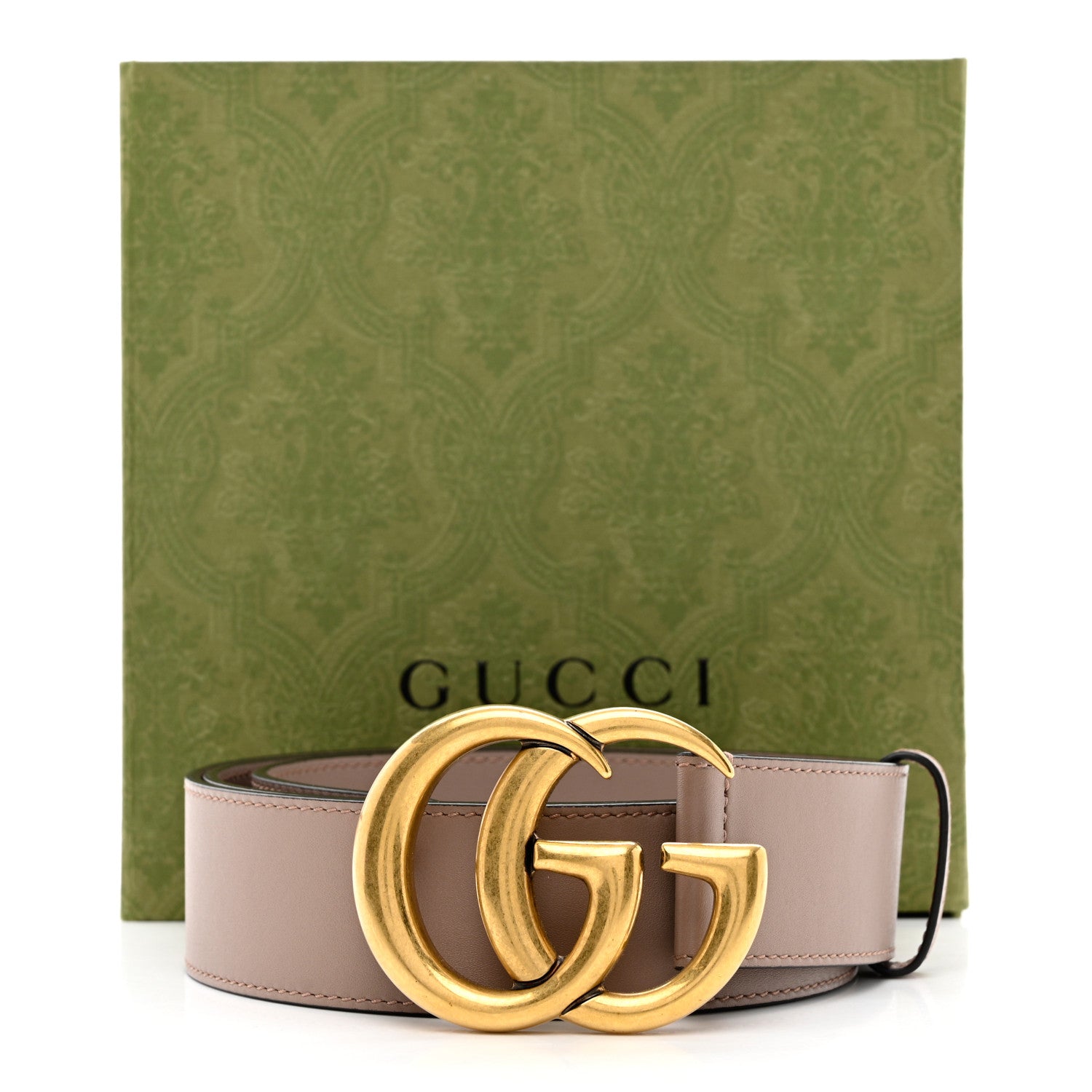 Gucci Calfskin Double G 40mm Belt 105 42 Porcelain Rose 5 of 5