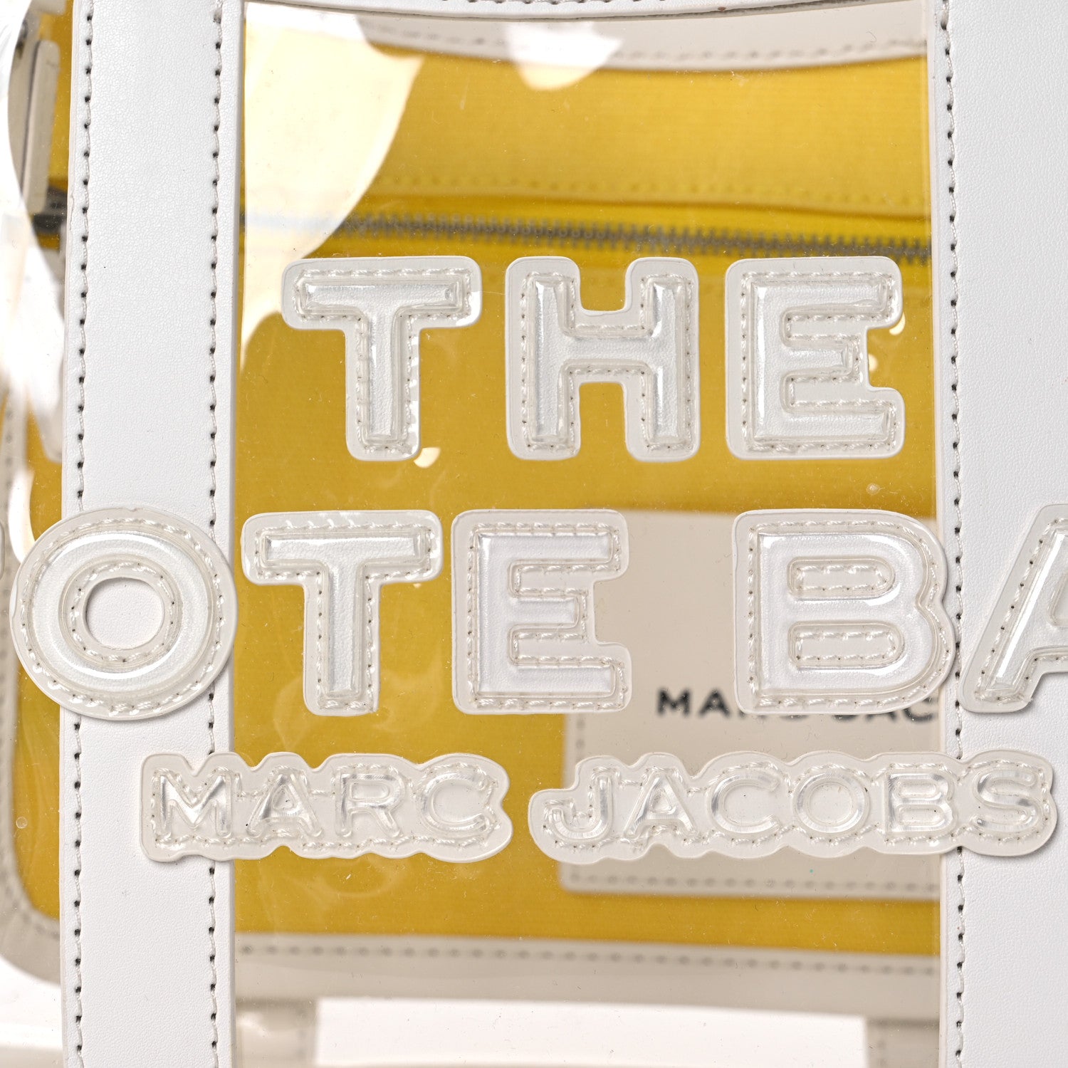 Marc Jacobs PVC The Small Tote Bag White Yellow 10 of 17
