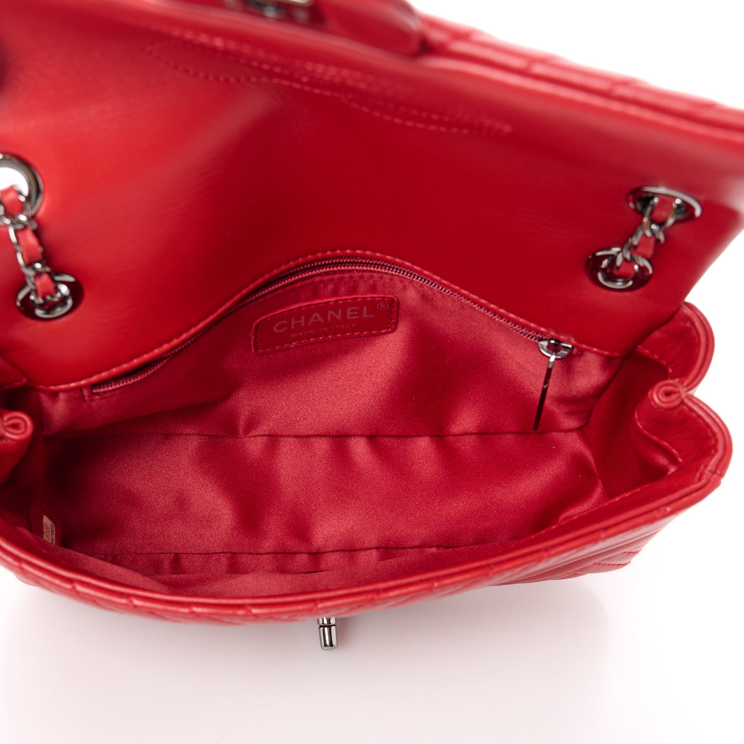 Lambskin Small CC Crossing Flap Red