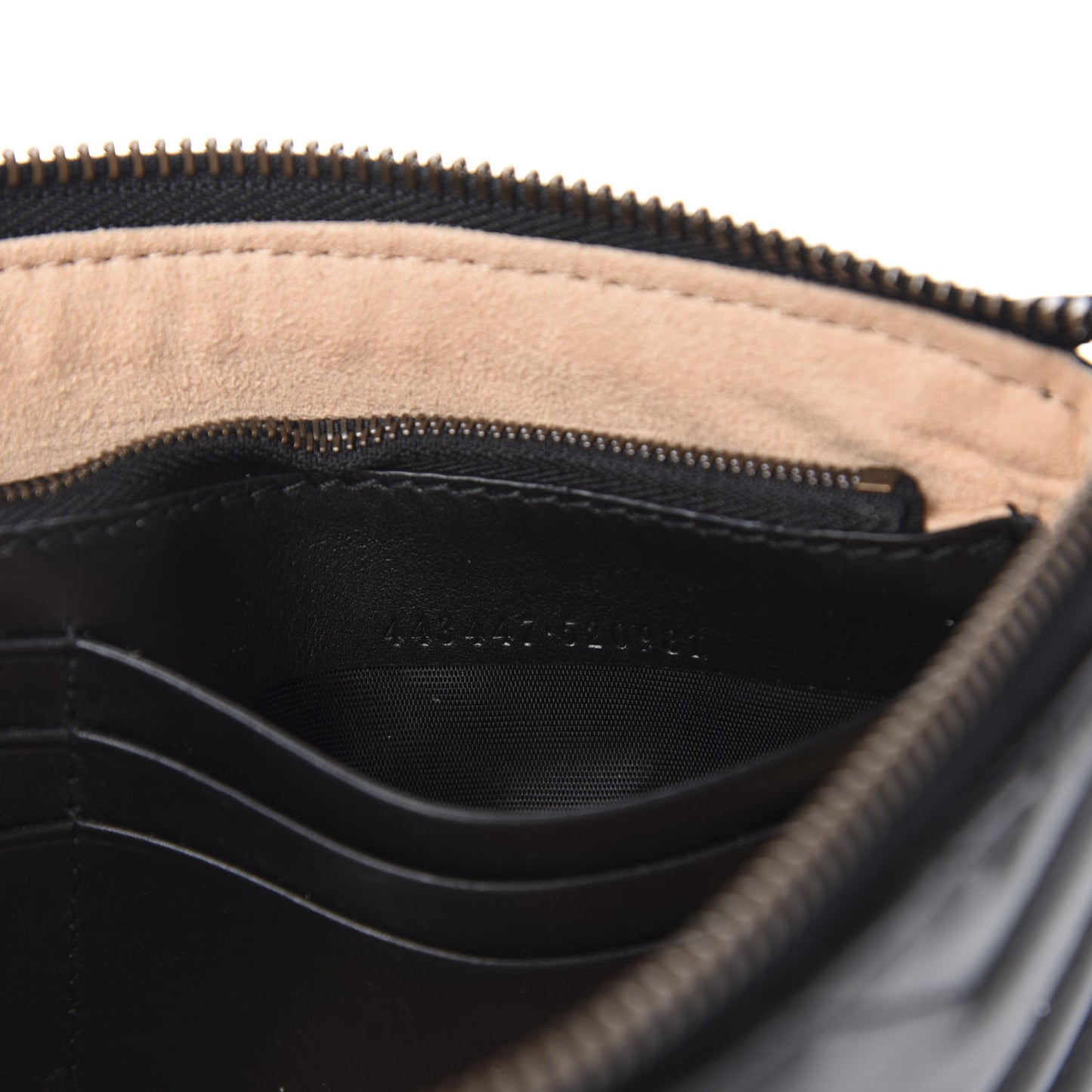 Calfskin Matelasse Mini GG Marmont Chain Bag Black