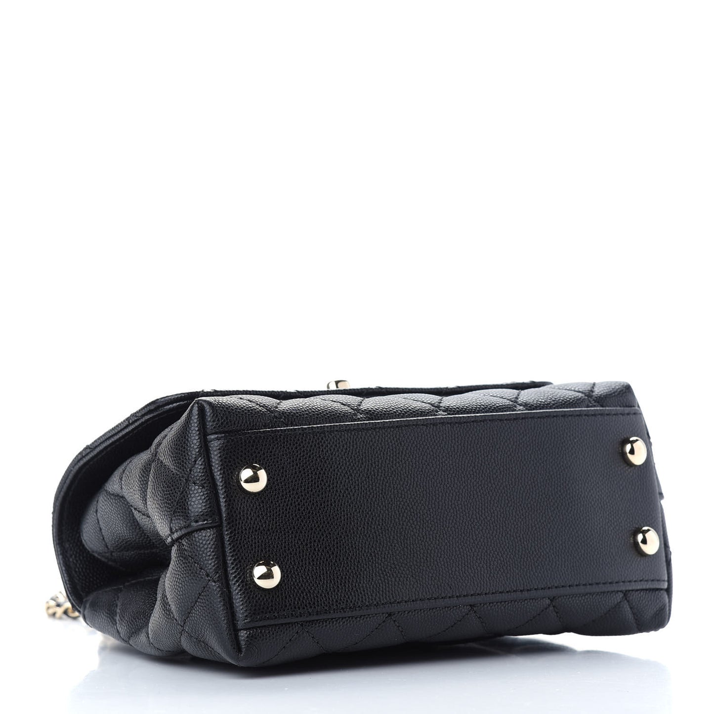 Caviar Quilted Extra Mini Coco Handle Flap Black