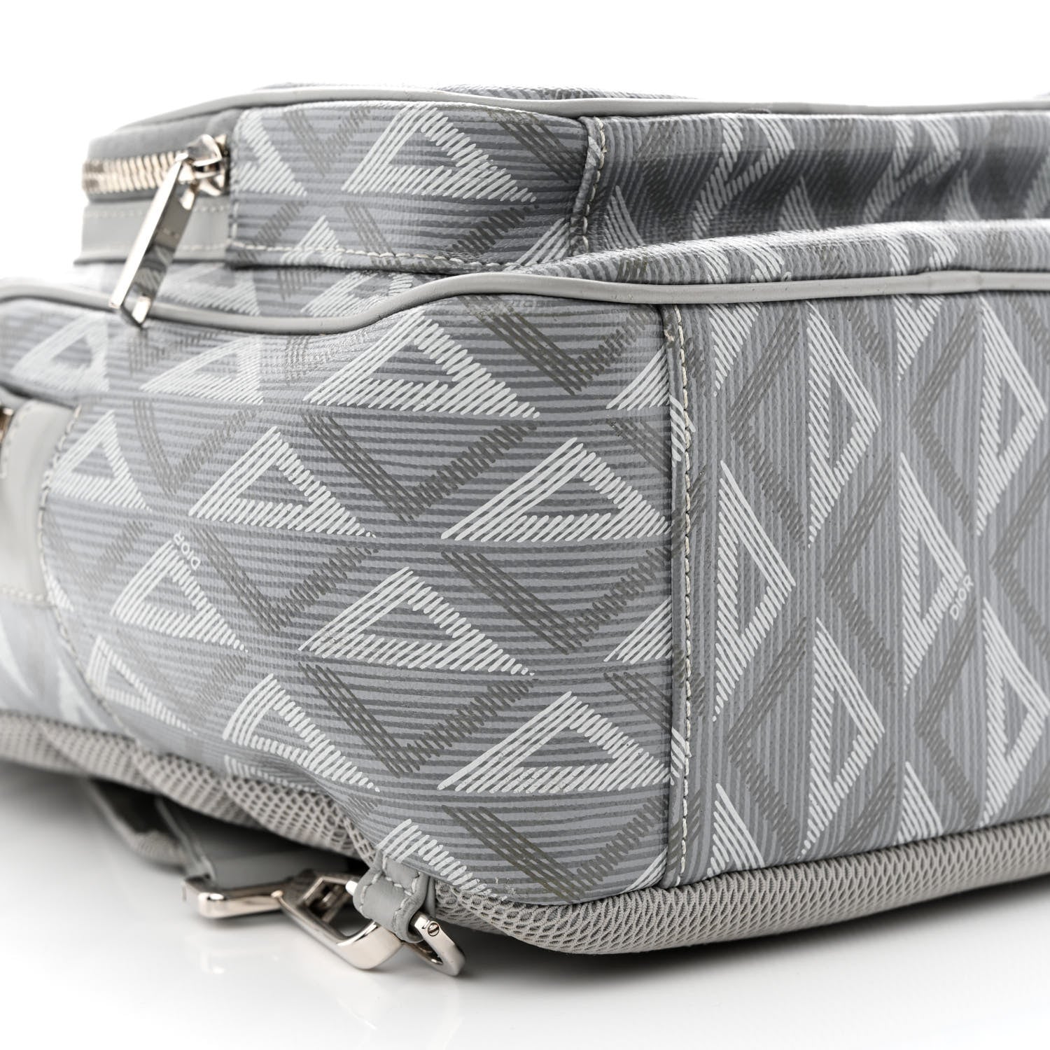 Christian Dior Coated Canvas CD Diamond Mini Rider Backpack Gray 9 of 10