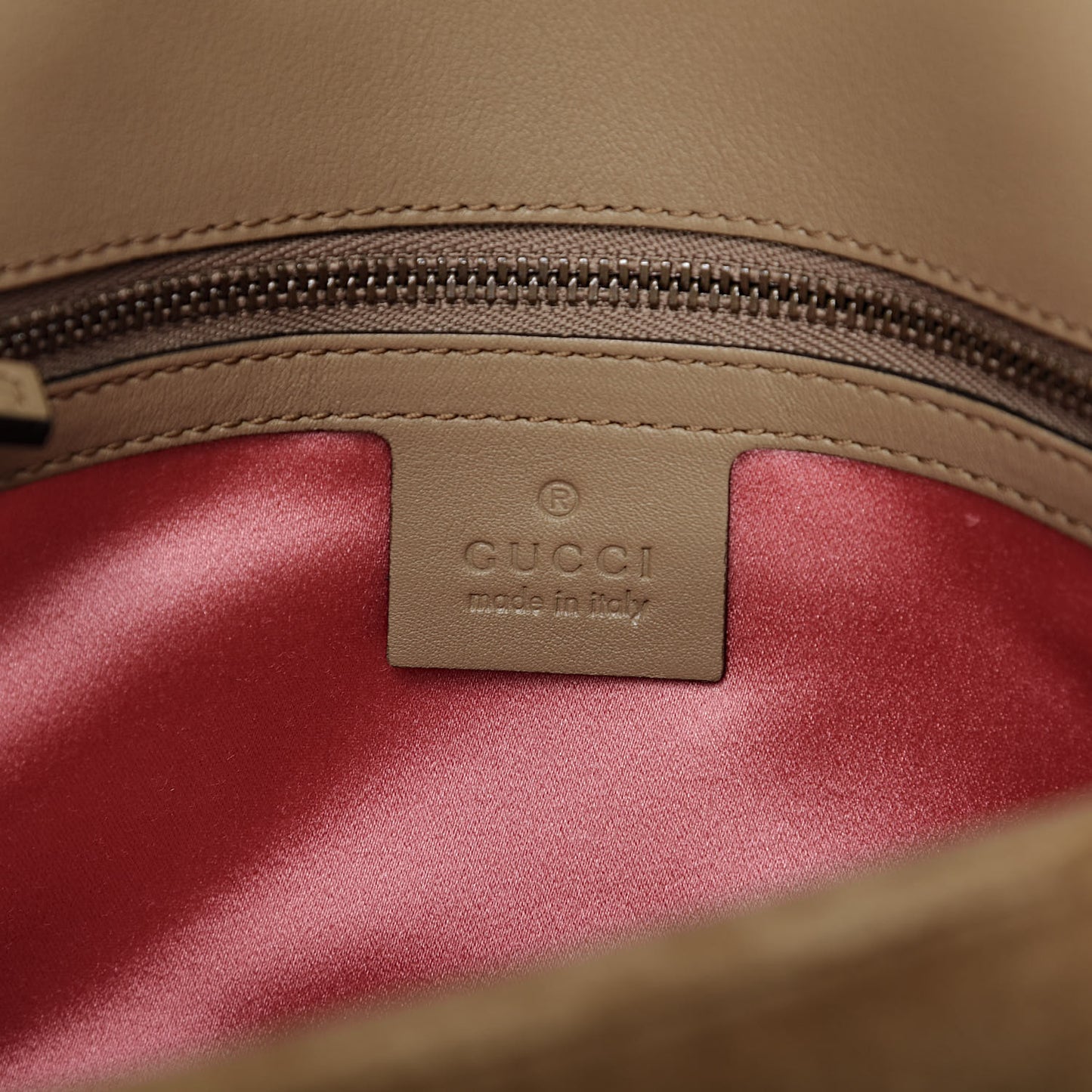Velvet Matelasse Small GG Marmont Shoulder Bag Taupe