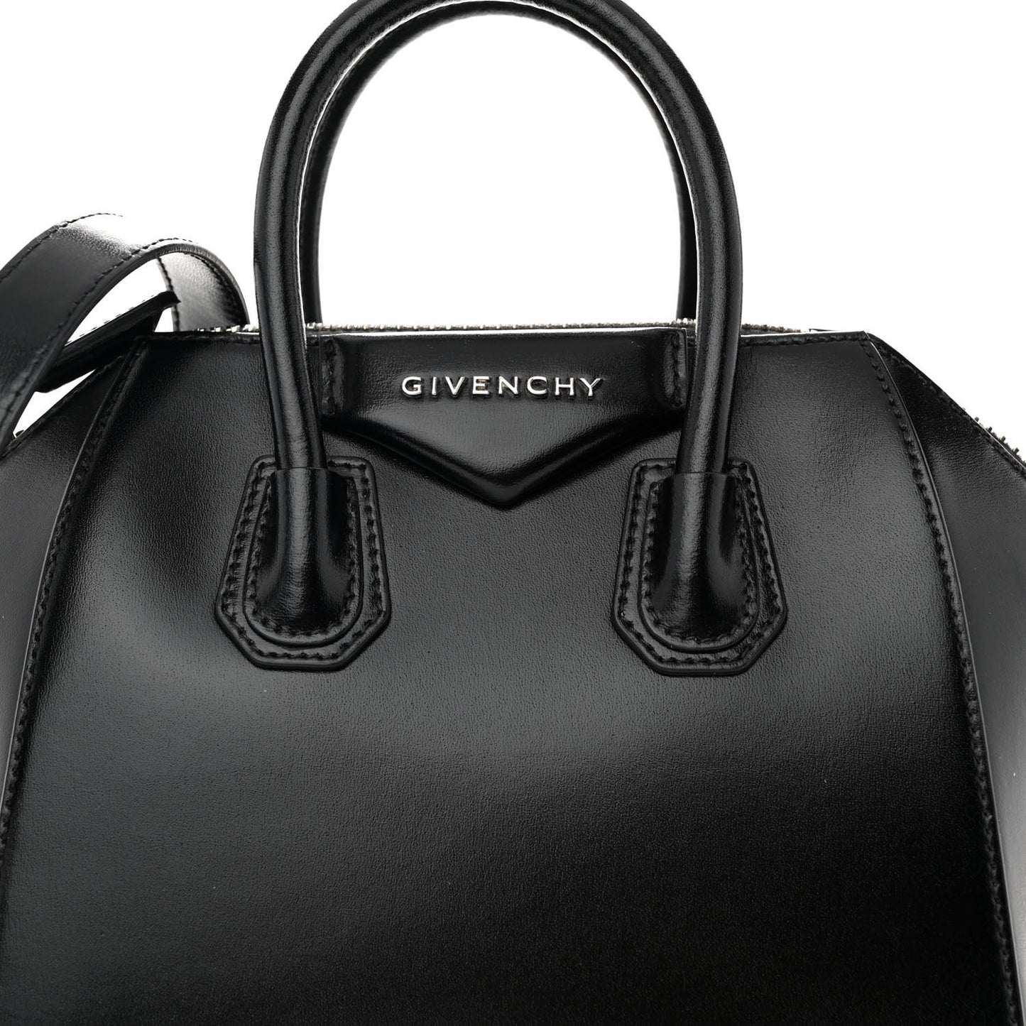 Shiny Lord Calfskin Mini Antigona Black