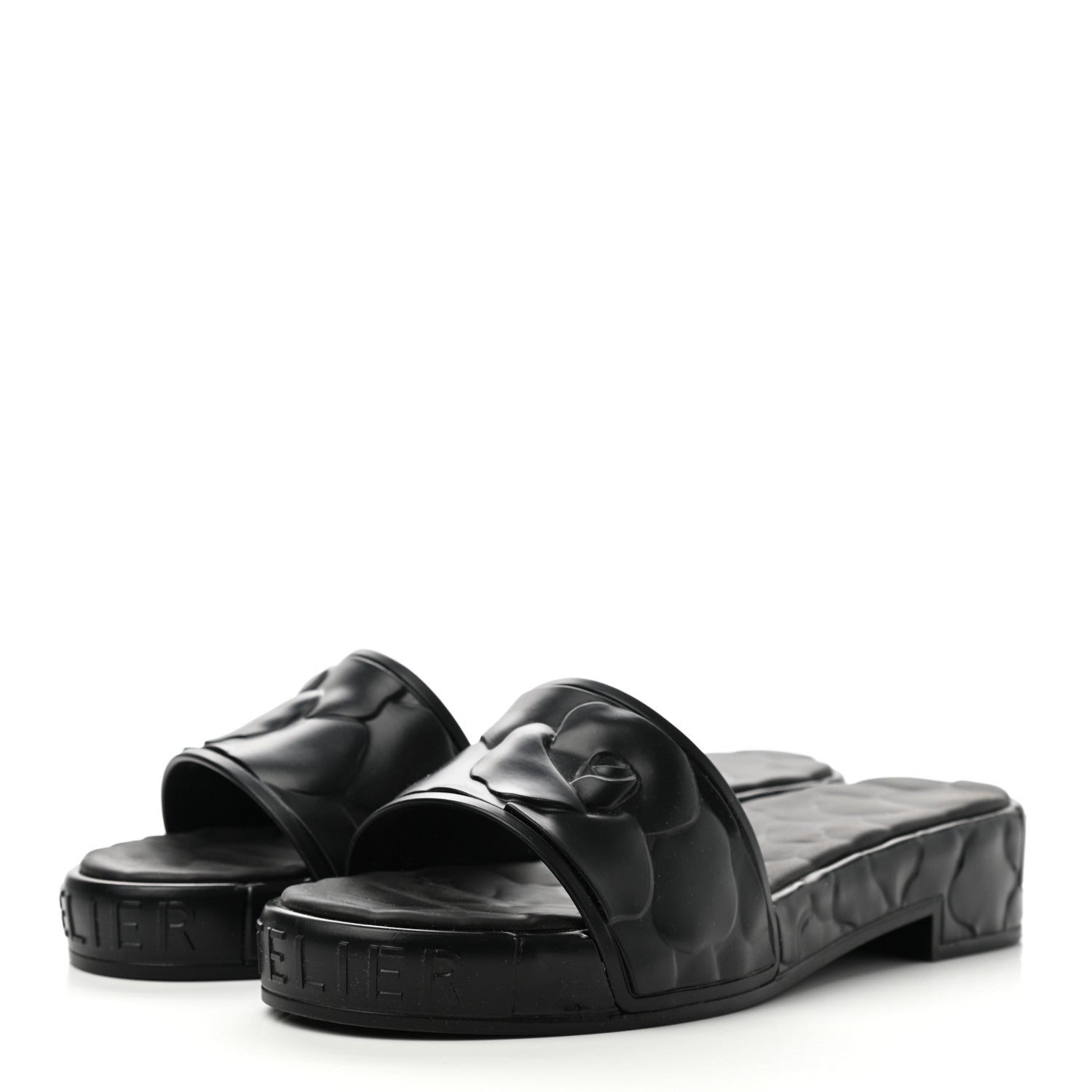 Valentino Garavani Rubber Atelier 03 Rose Edition 25/40mm Platform Slide Sandals 39 Black 3 of 8