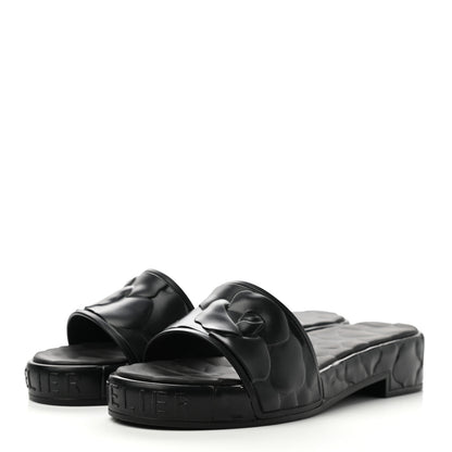 Valentino Garavani Rubber Atelier 03 Rose Edition 25/40mm Platform Slide Sandals 39 Black 3 of 8
