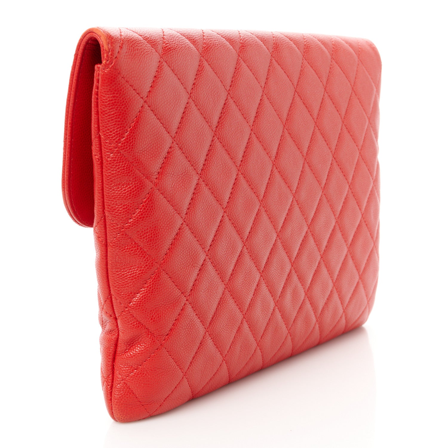 Chanel Caviar Quilted Medium Golden Class Pouch Red 3 of 8