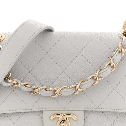 Chanel Caviar Quilted Small City Walk Flap Light Grey 8 of 13
