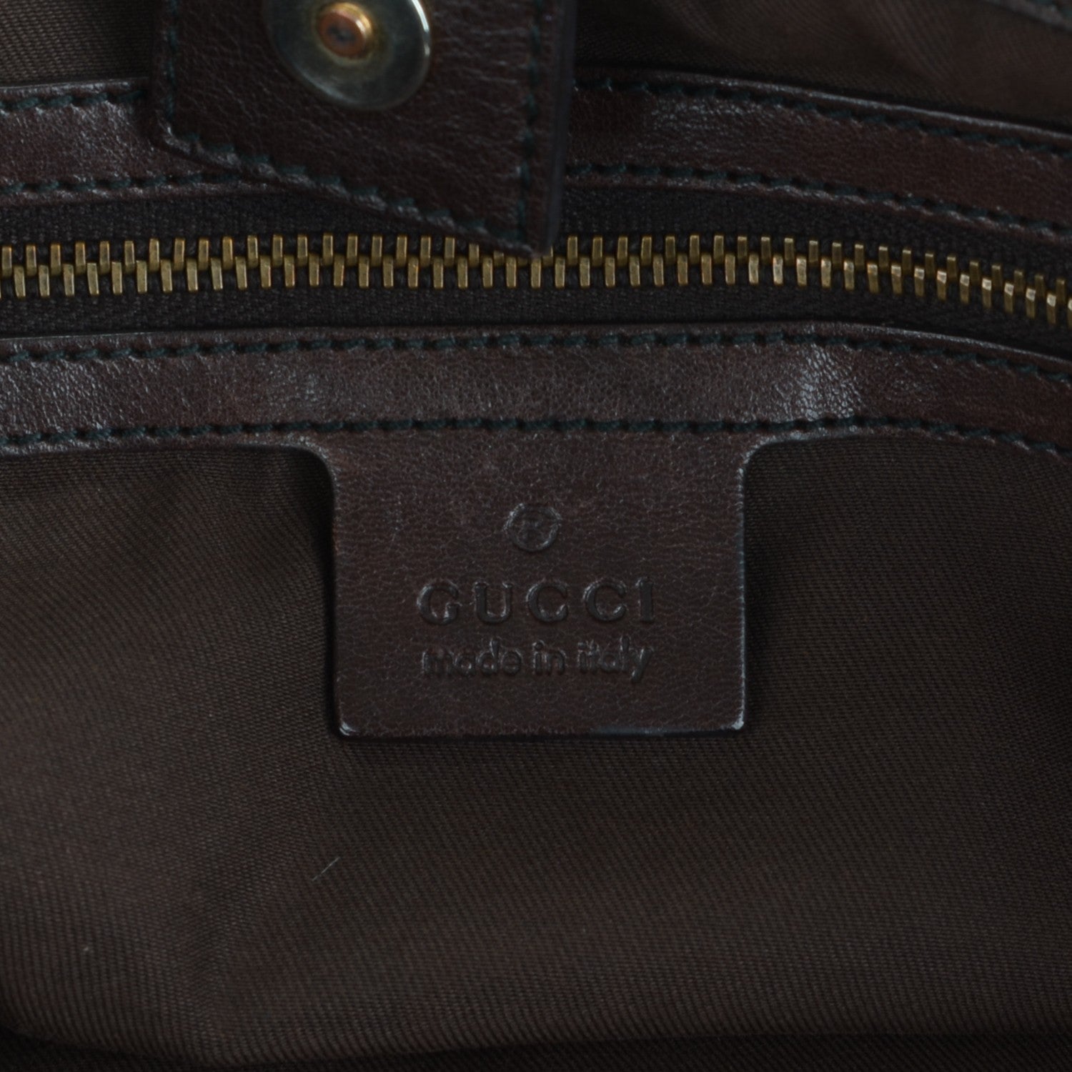 Gucci Monogram Medium Jockey Tote Dark Brown 6 of 7