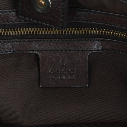 Gucci Monogram Medium Jockey Tote Dark Brown 6 of 7
