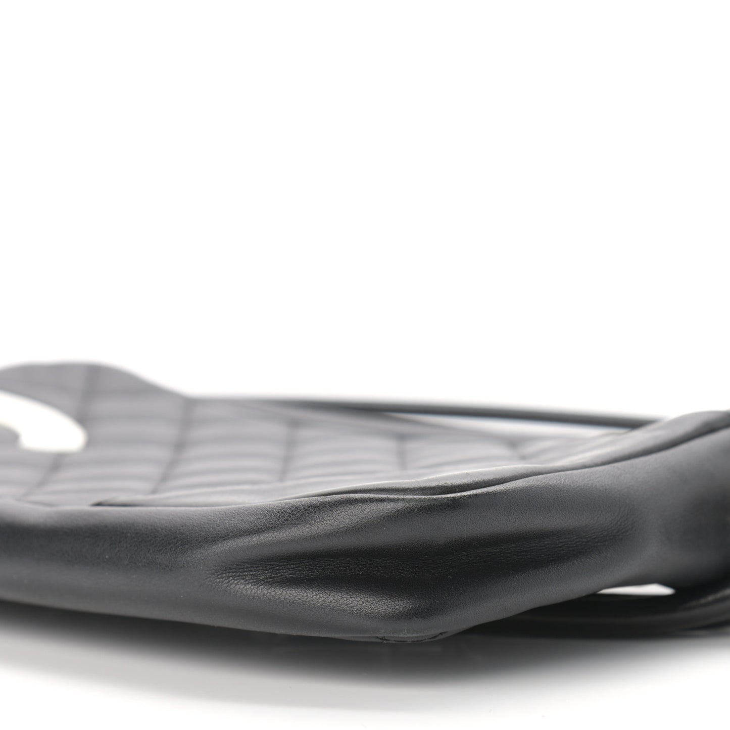 Calfskin Quilted Cambon Pochette Black White
