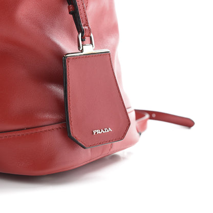Prada Soft Calfskin Bucket Bag Fuoco 7 of 10