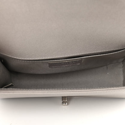 Chanel Caviar Quilted Medium Boy Flap Light Grey 5 of 10