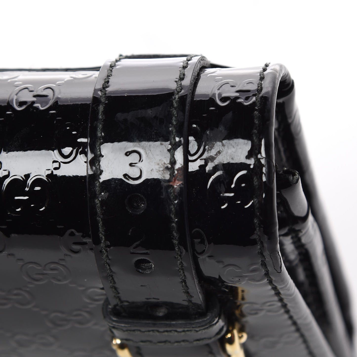 Patent Microguccissima Nice Wallet Black
