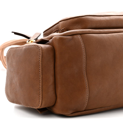 Miu Miu Nappa Aviator Pocket Top Handle Bag Rovere 9 of 10
