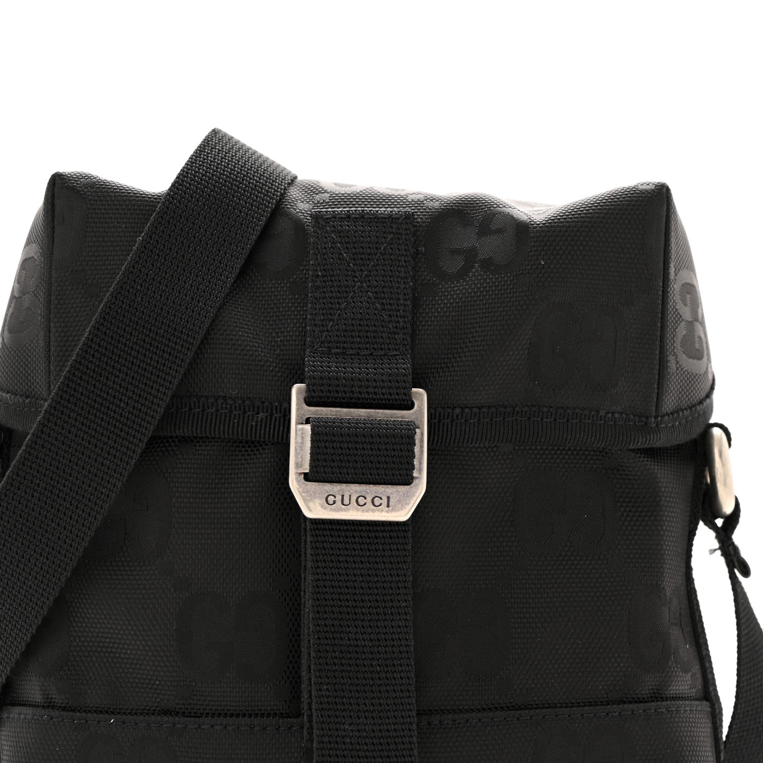 Gucci Econyl Nylon Monogram Off The Grid Messenger Bag Black 8 of 12