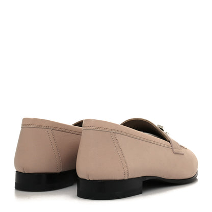 Hermes Goatskin Womens Paris Loafers 36 Beige Nude 4 of 9