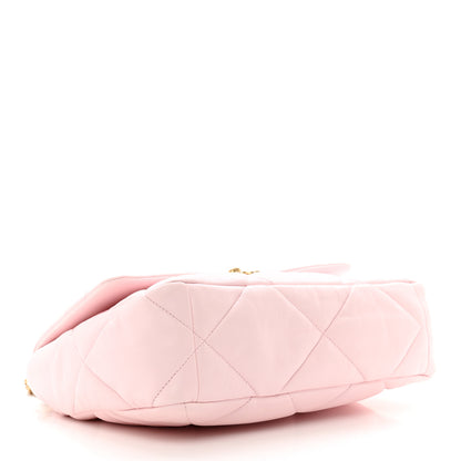 Chanel Lambskin Quilted Large Chanel 19 Flap Light Pink 4 of 13