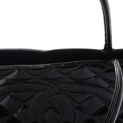 Chanel Patent Quilted Medallion Tote Bag Black 8 of 12