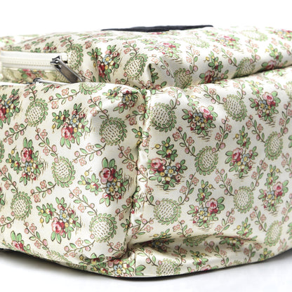 Gucci X MLB Satin Floral Print NY Yankees Patch Backpack Ivory Green 11 of 13