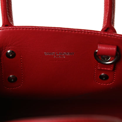 Saint Laurent Grained Calfskin Nano Sac De Jour Lipstick Red 6 of 17