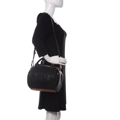 Alexander Wang Pebbled Lambskin Rockie Black Rose Gold Hardware 2 of 8