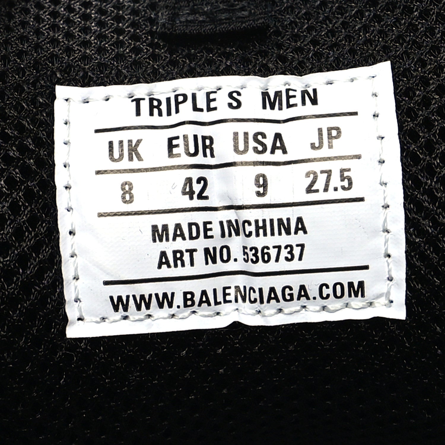Balenciaga Fabric Mesh Triple S Sneakers 42 White Green Fluo Black 6 of 9