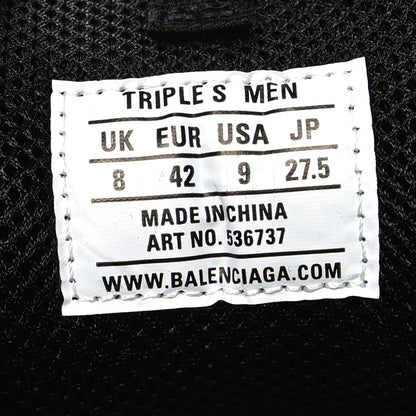 Balenciaga Fabric Mesh Triple S Sneakers 42 White Green Fluo Black 6 of 9