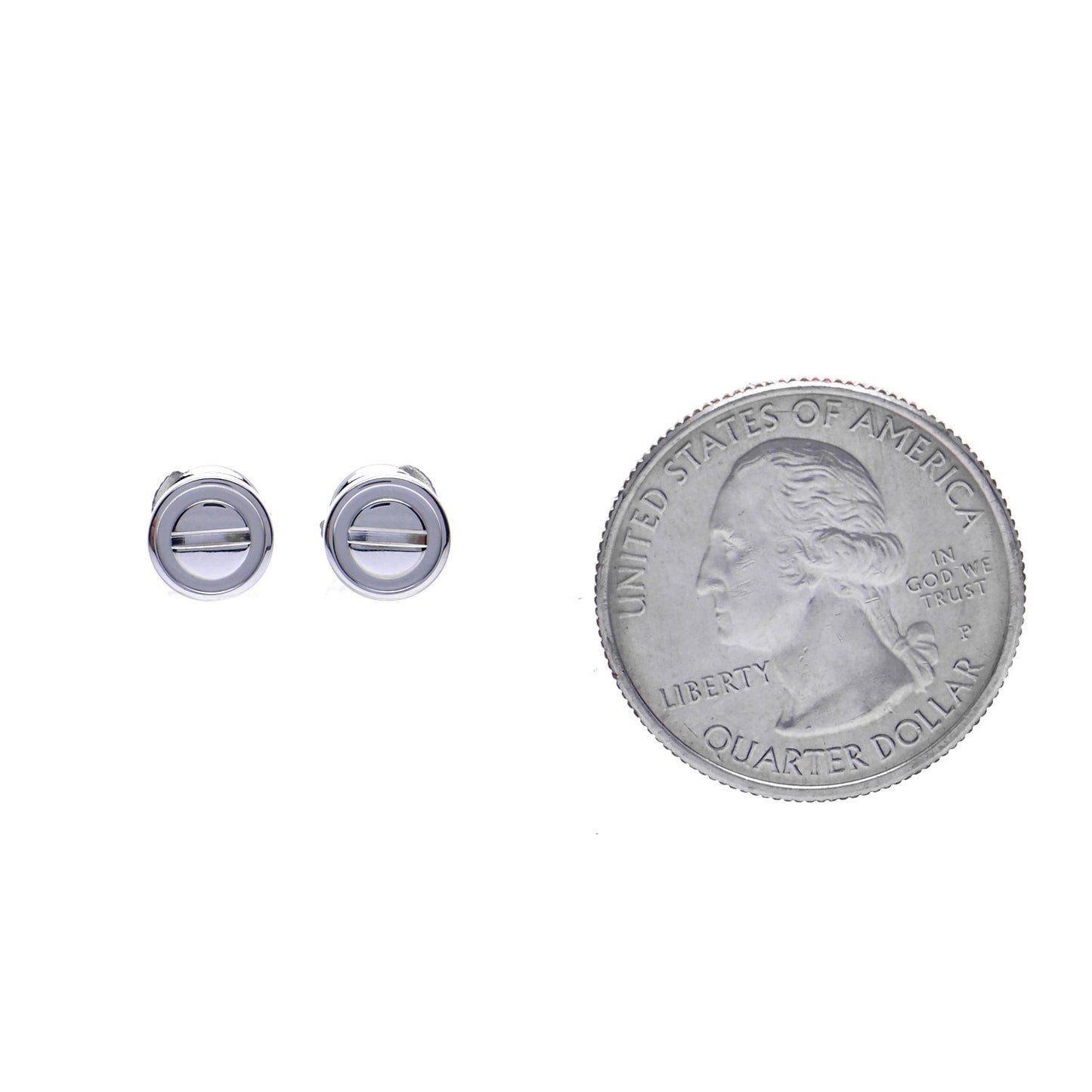 18K White Gold LOVE Earrings