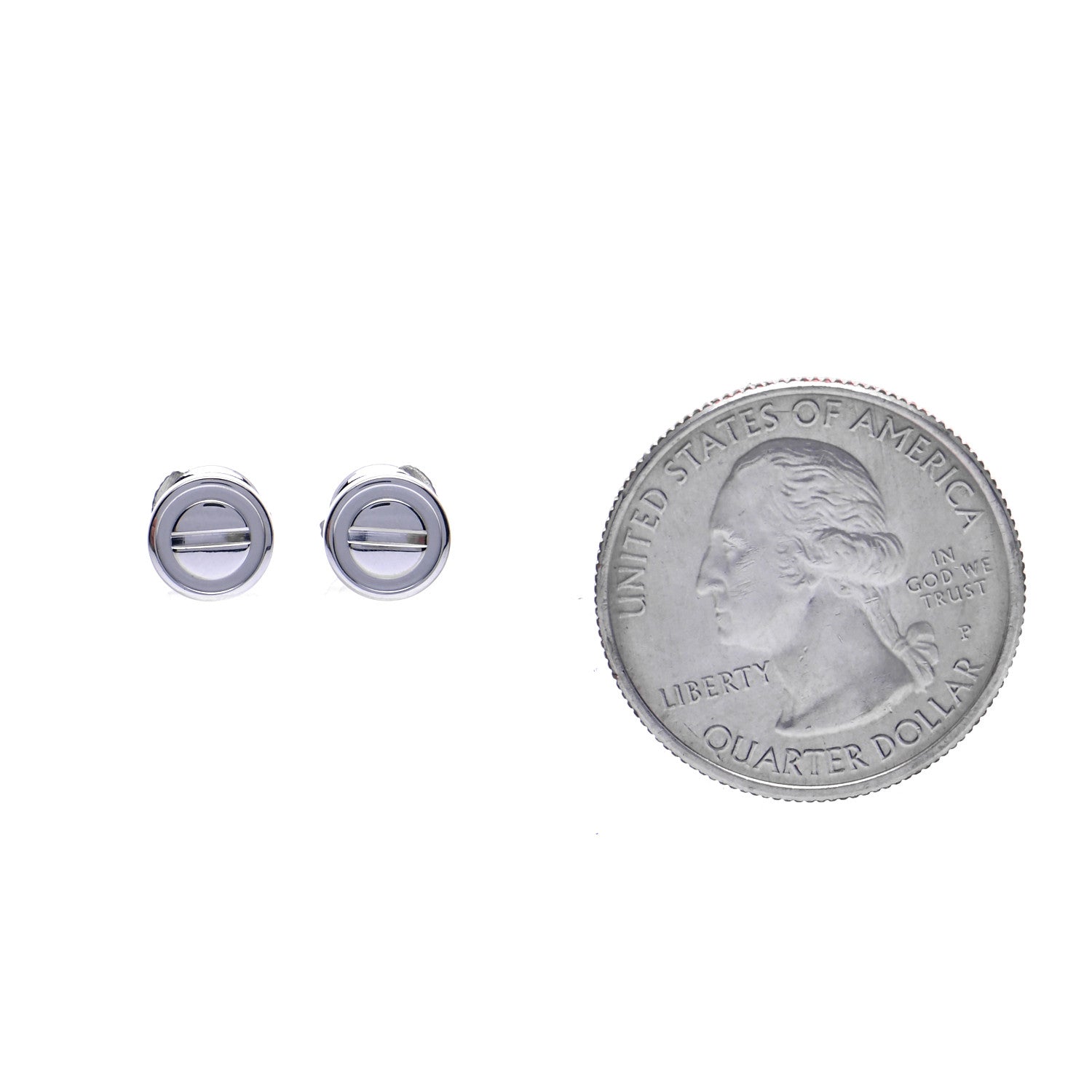 Cartier 18K White Gold LOVE Earrings 2 of 3