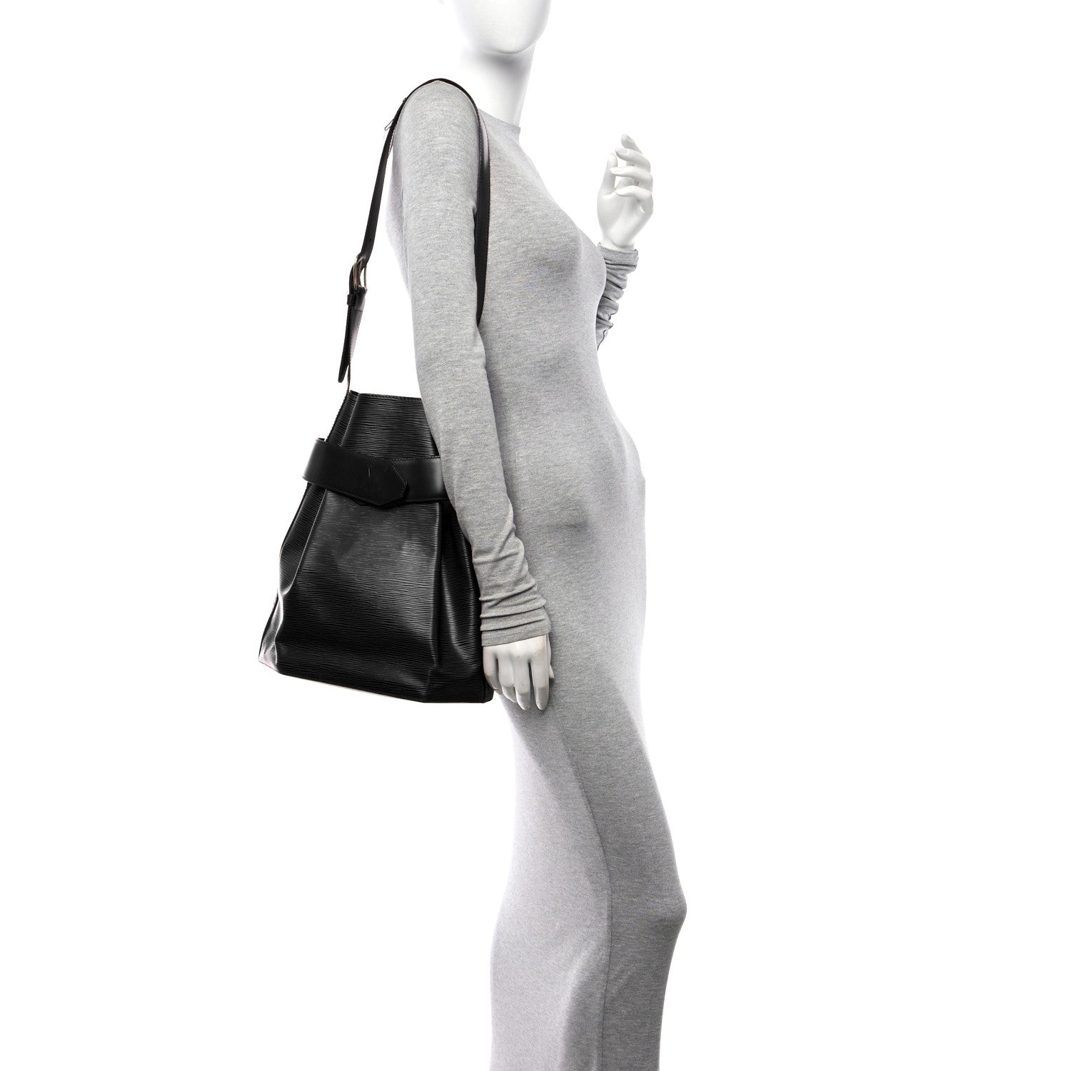 Louis Vuitton Epi Sac D'Epaule GM Black 2 of 10