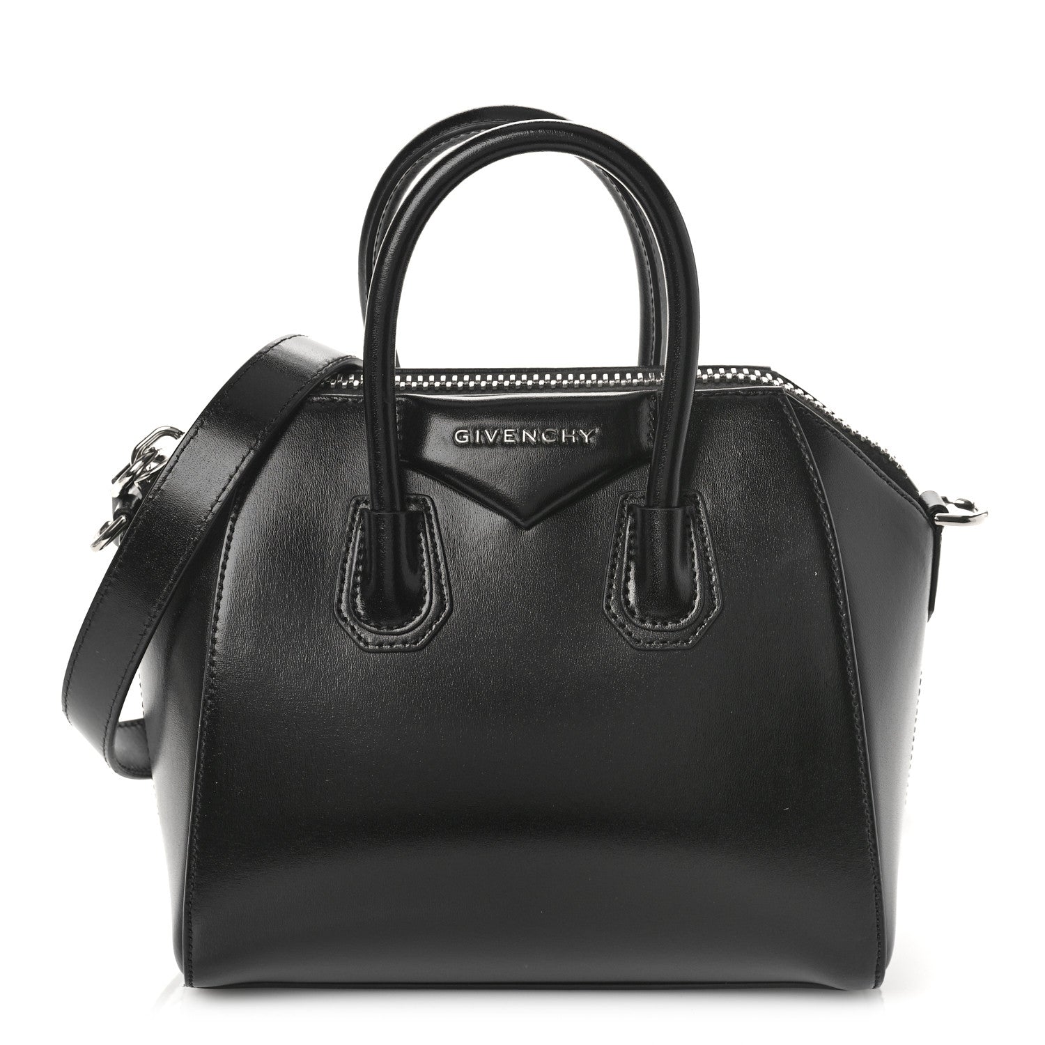 Givenchy Shiny Lord Calfskin Mini Antigona Black 1 of 9