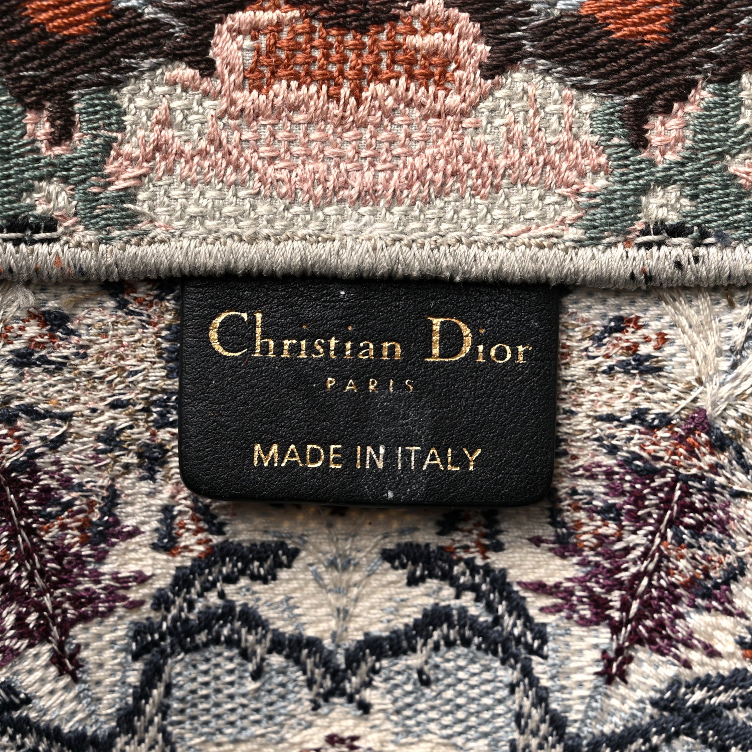 Christian Dior Canvas Embroidered Large KaleiDioroscopic Book Tote Multicolor 6 of 15