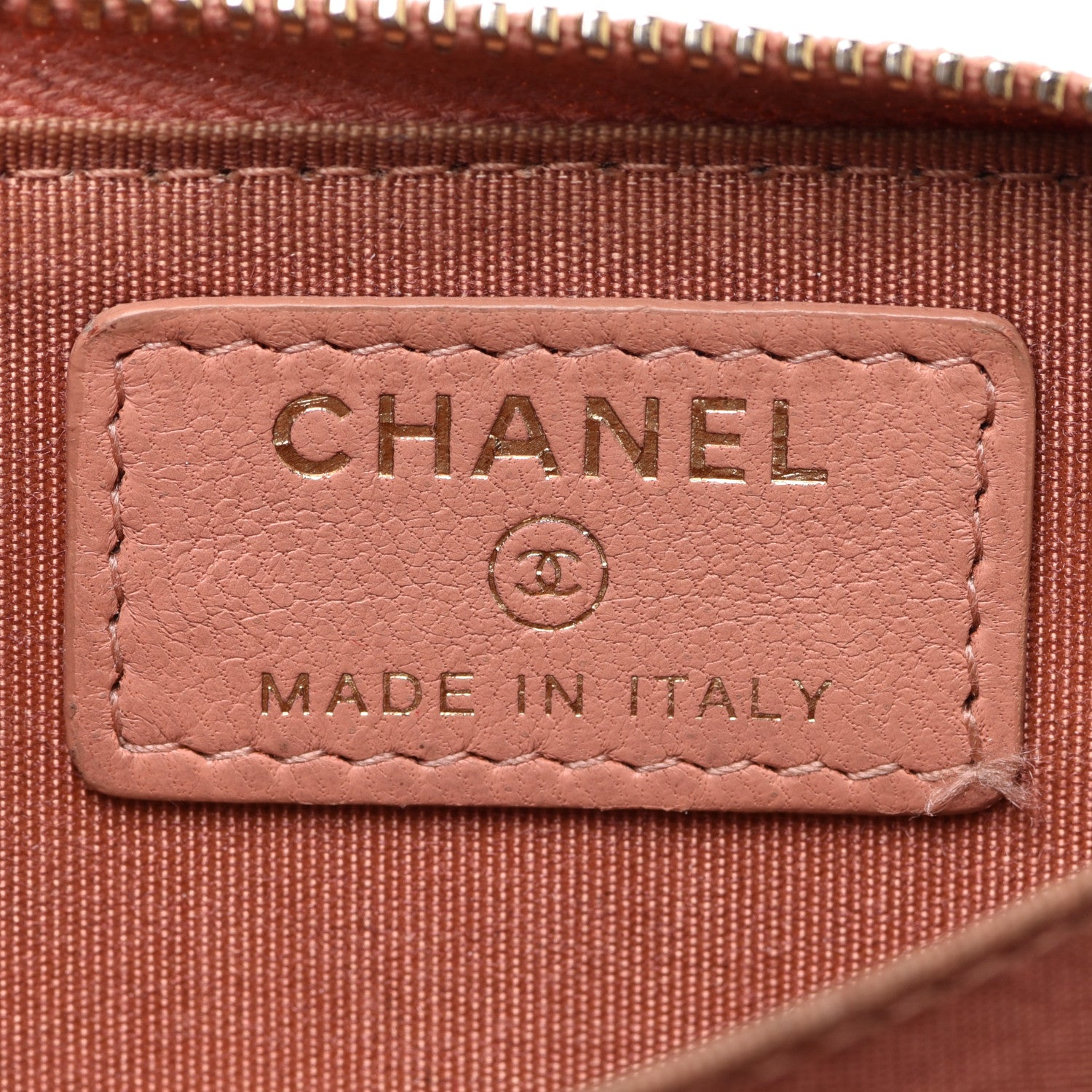 Chanel Lambskin Lucky Charms Zip Coin Purse Dark Beige 6 of 8