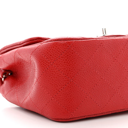 Chanel Caviar Quilted Mini Square Flap Red 9 of 11