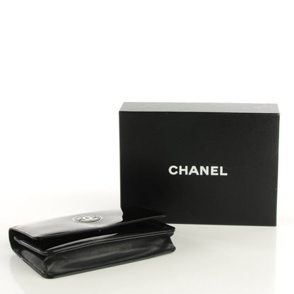 Chanel Patent CC Compact Wallet On Chain WOC Black 4 of 7
