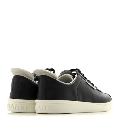 Chanel Calfskin CC Womens Sneakers 36 Black 5 of 12