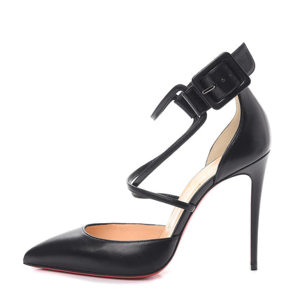 Christian Louboutin Shiny Nappa Suzanna 100 Pumps 38 Black 1 of 7